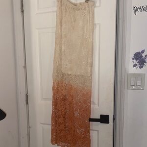 Hem & Thread Elegant Lace Ombre Skirt